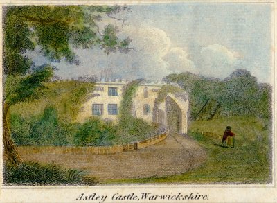 Castello di Astley, Warwickshire, c.1830 da Unknown